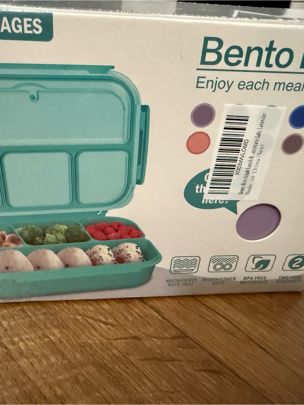 Bento Lunch Box - Purple - Compact Meal Prep Container